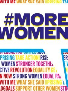 Feministische #morewomen campagne van ELLE. Foto: ELLE UK