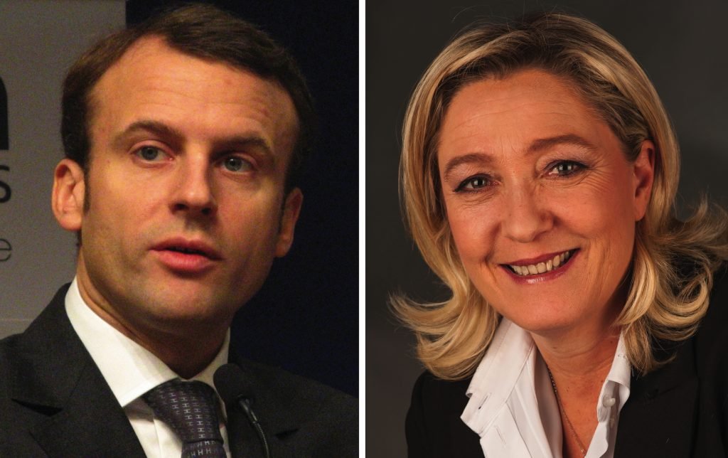 Emmanuel Macron and Marine Le Pen. Photos (left to right): Copyleft, Foto-AG Gymnasium Melle