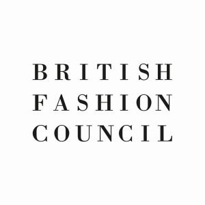 Logo van de British Fashion Council, die onder andere de London Fashion Week organiseert. Foto: British Fashion Council